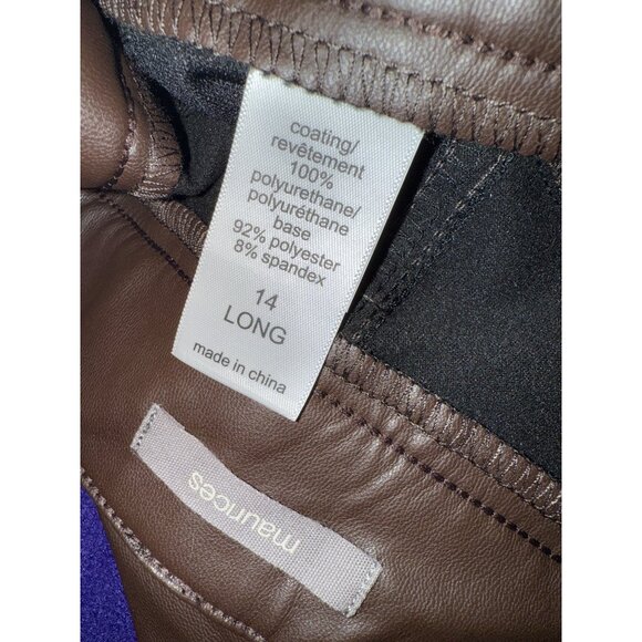 NWT Maurice’s Plus Size Perfect Brown Faux Leather Skinny High Rise Pant Size 14 - Picture 8 of 10